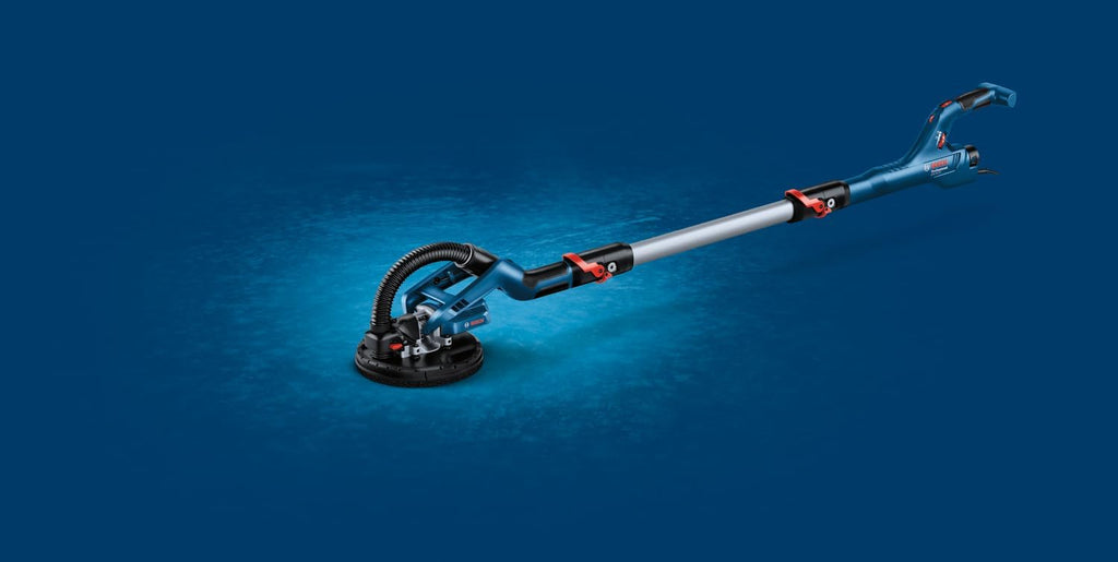 Bosch Professional Trockenbauschleifer GTR 55-225 (550 Watt, Schleifteller-Ø 215mm, inkl. 1x Schleifblatt M480, 1x Schleifteller-Set weich, 3x Kabelclip, Handwerkerkoffer)