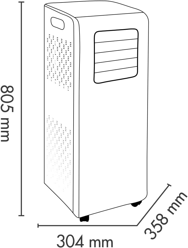 ARGO KHORS Tragbare Klimaanlage 8000 btu/h mit ON/OFF Timer