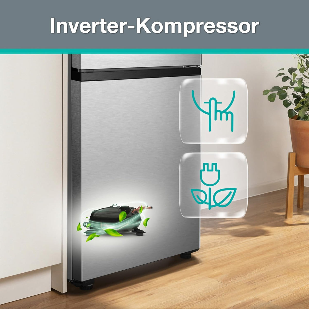 Gorenje NRK620AA1XL4 Kühl-Gefrierkombination/Freistehend/ 336L Gesamtvolumen/ 35dB/ EEK: A/NoFrost Plus/CrispZone mit HumidityControl/FastFreeze/Inverter-Kompressor/ (BxHxT): 59,5× 201,7× 57,9 cm