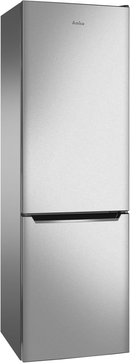 Amica Kühl‑Gefrierkombination freistehend 231 l Total NoFrost FreshZone VitControlPlus Superkühlfunktion 170 x 54 x 57,6 cm – Kuehlschrank Freistehend Edelstahloptik