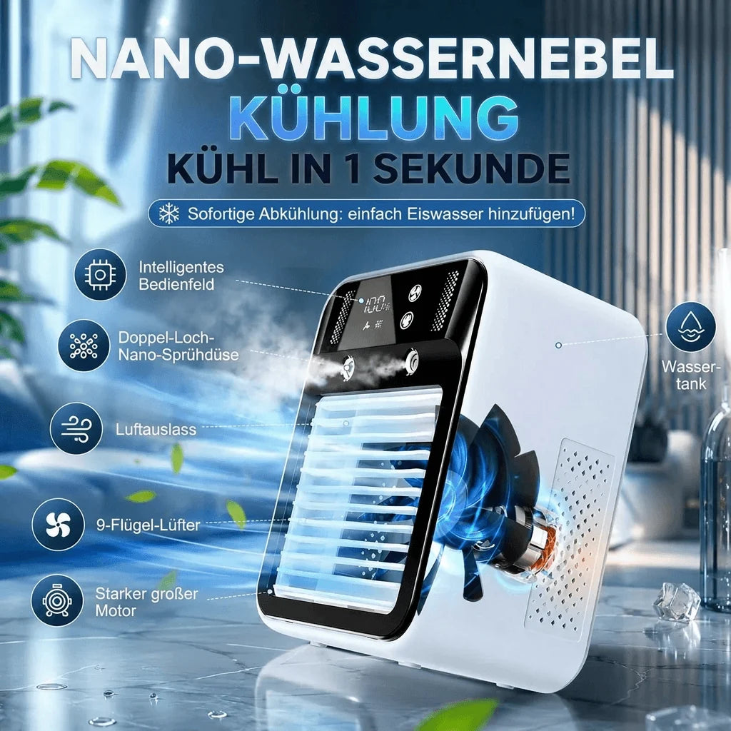 Mobiler Luftkühler mit Sprühnebel | Brisenadel