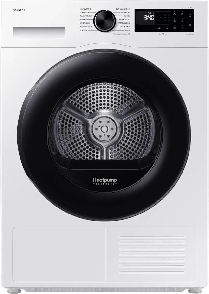 Wärmepumpentrockner, DV5000D, 9 kg, EEK: C, AI Wäschetrockner mit WiFi-SmartThings-App, Hygiene-Programm, Air Refresh, Knitterschutz, DV90DG52A0AEEG