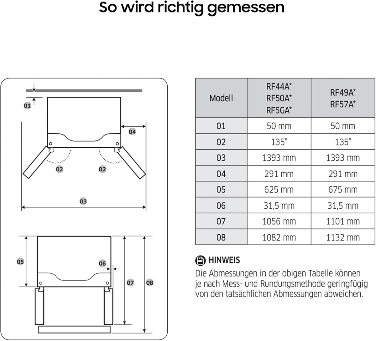 Samsung Bespoke RL38A7CGTS9/EG Kühl-/Gefrierkombination, 203 cm, 387 ℓ, AI Control, Twin Cooling+, Auto Ice Maker, No Frost+, Digital Inverter Kompressor, Edelstahl Look