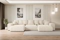 ALTDECOR Ecksofa mit Schlaffunktion und Bettkasten Corner Sofa Eckcouch Couch U-Form universal, Links/rechts angeordnet Schlafcouch Ausziehbar Wohnlandschaft Eskar-U -364x176x84cm Beige