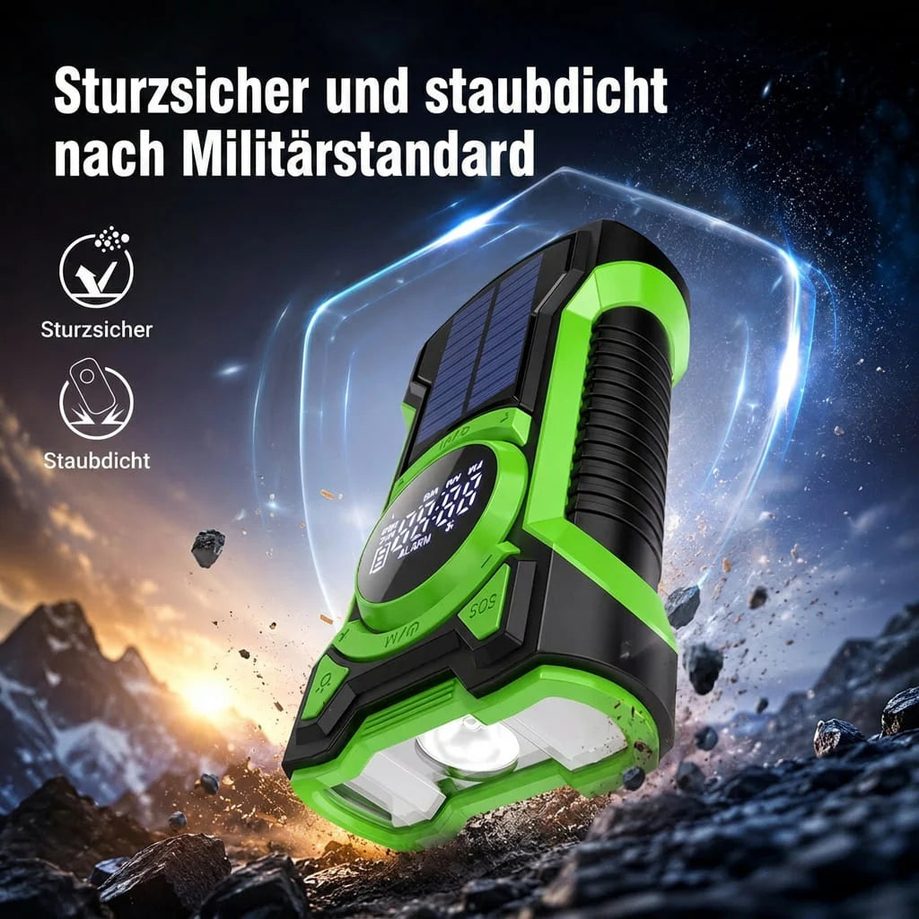 Notfallradio mit Kurbel und Solar | Krisenklang