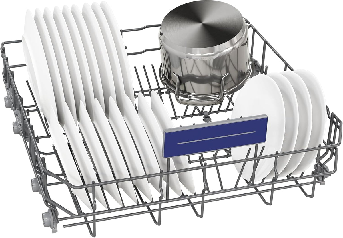 Siemens SN23EC03ME iQ300 Freistehender Geschirrspüler, 60 cm breit, varioFlex-Korb und varioSchublade, varioSpeed Plus, Favoritentaste, autoOpen dry, aquaStop, iQdrive, Home Connect