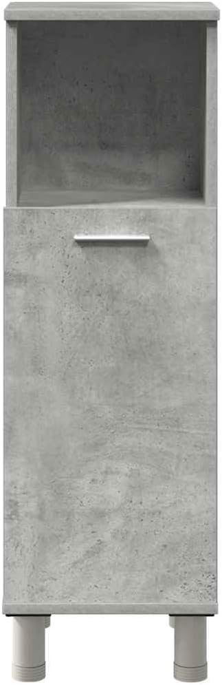 4-TLG. Badmöbel-Set Betongrau Holzwerkstoff,Badmöbelset, Badezimmerschrank, Unterschrank Bad, Badmöbel, Unterschrank Badezimme