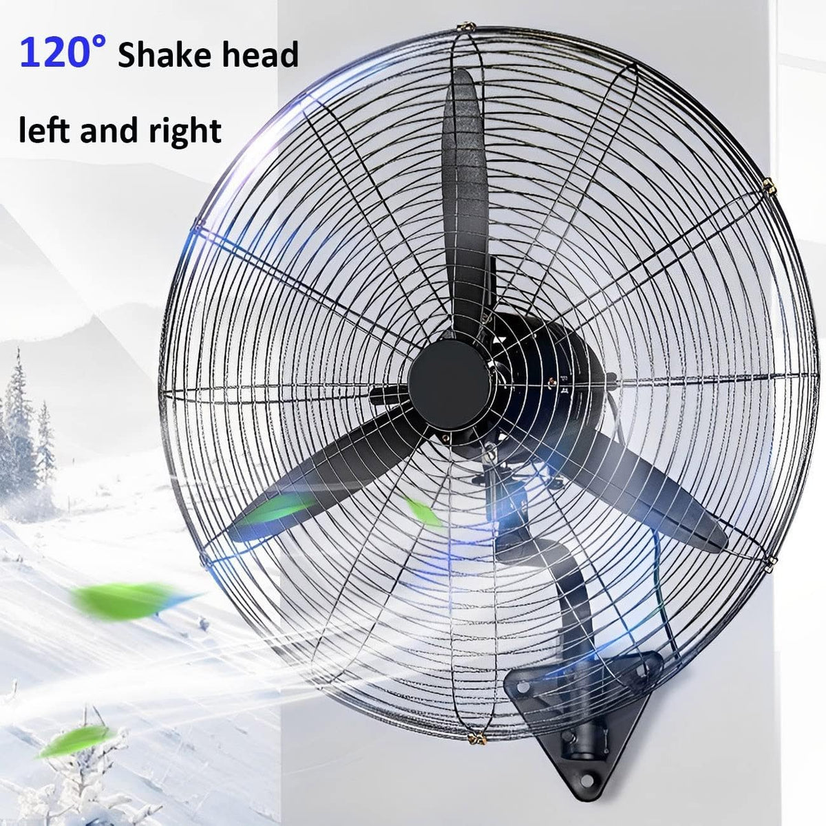 Industrieller Wandventilator (22/26/30 Zoll), Hochleistungs-Wandventilator Mit Hoher Luftgeschwindigkeit, 120°-Oszillation, Robuster Gewerbeventilator, 3 Geschwindigkeitsstufen, Geräuscharm