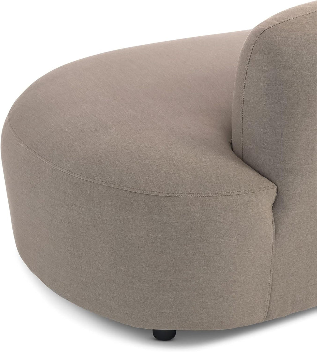 IDIMEX Outdoor Sofa Sorrento gepolstert, Beige – gemütliche Sitzlounge aus Aluminium mit wetterbeständigem Bezug für Terrasse Balkon Garten mit großzügiger Liegefläche