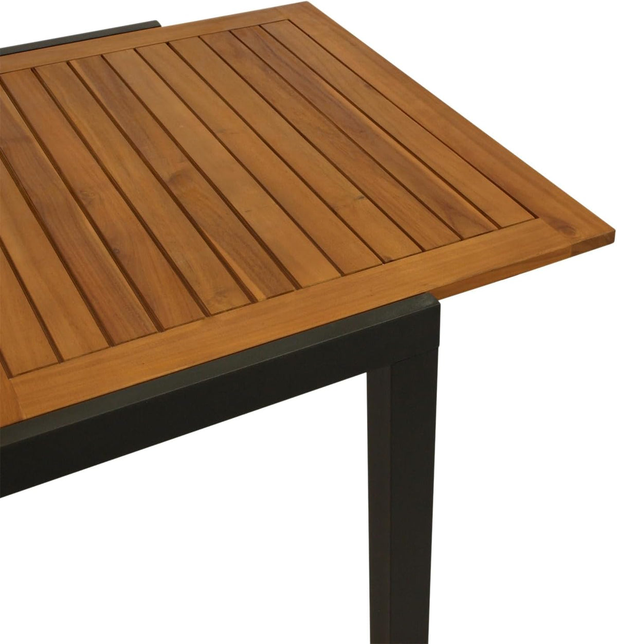 DEGAMO Gartentisch Ausziehtisch Milos 150/200x90cm, Aluminium anthrazit + Akazienholz geölt, Outdoor, FSC®-Zertifiziert