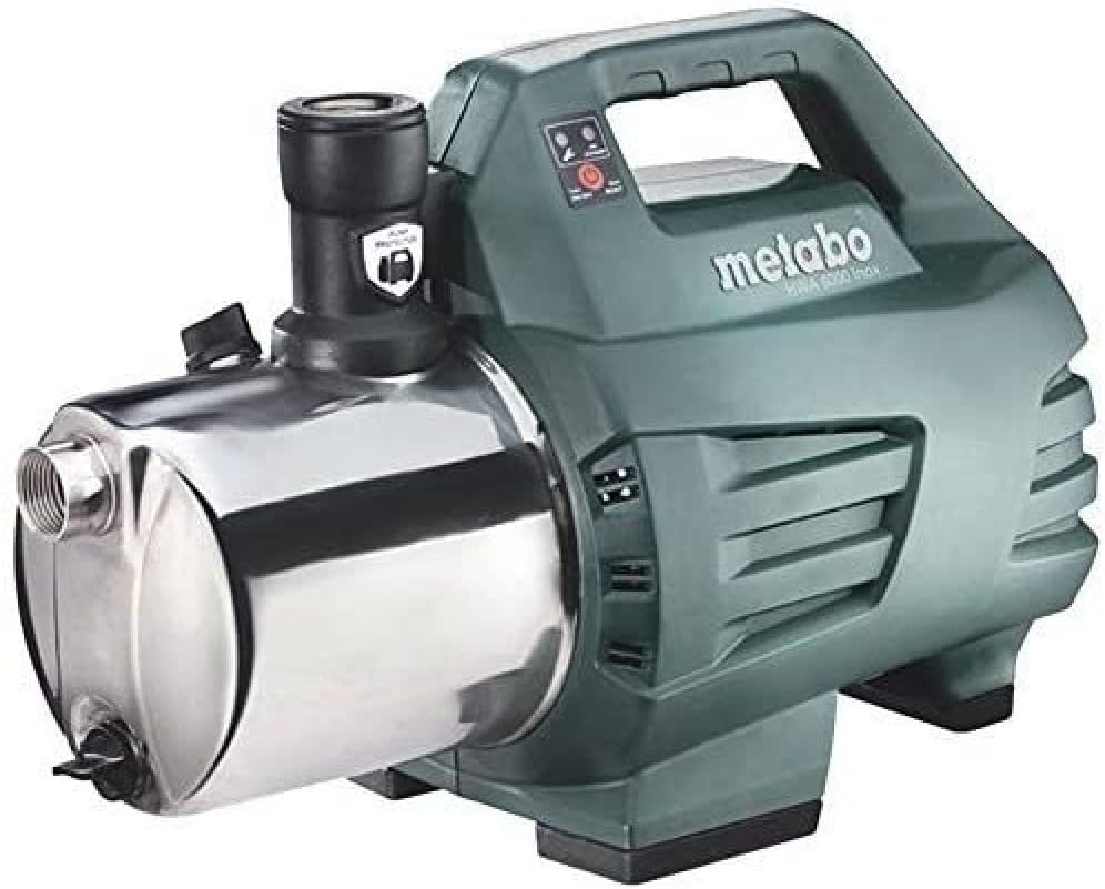 metabo Hauswasserautomat HWA 6000 Inox - 1300W, 6000 l/h, Edelstahl, Trockenlaufschutz, Gartenbewässerung, Grundwasserförderung - Leiser Betrieb, energiesparend, langlebig
