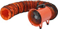 250mm Bauventilator 2580m³/h Industrieventilator Baugebläse mit 10M Schlauch Axialgebläse 2800/3300rpm Baulüfter für Fabriken Keller Stahlwerke Tunnel und Autowerkstätten