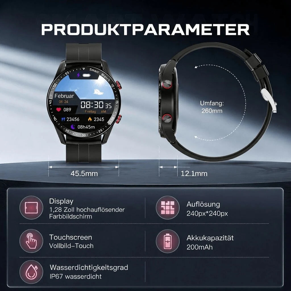 Smartwatch für Herren mit Gesundheitsfunktionen | Vigorion