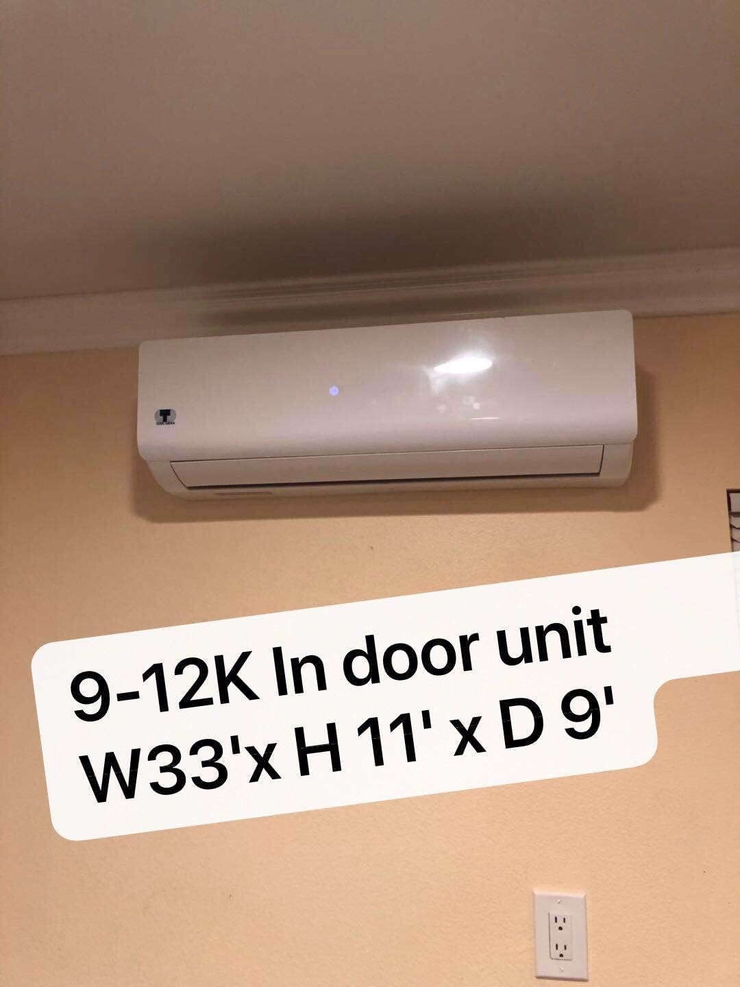 Tian Shan 9000BTU Mini Split Klimaanlage & Heizung Kanallos 15 SEER Energieeffiziente Einheit