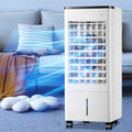 Luftkühler mobil mit Wasserkühlung 9L Wassertank 15H Timer Mobile Klimaanlage ohne Abluftschlauch Luftbefeuchter Ventilator Standventilator leise Verdunstungskühler für Wohnung Zimmer
