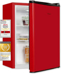 Exquisit Mini Kühlschrank KB60-V-090E rot | 52 l Nutzinhalt | LED-Innenbeleuchtung | Glasablagen | 45cm Breite