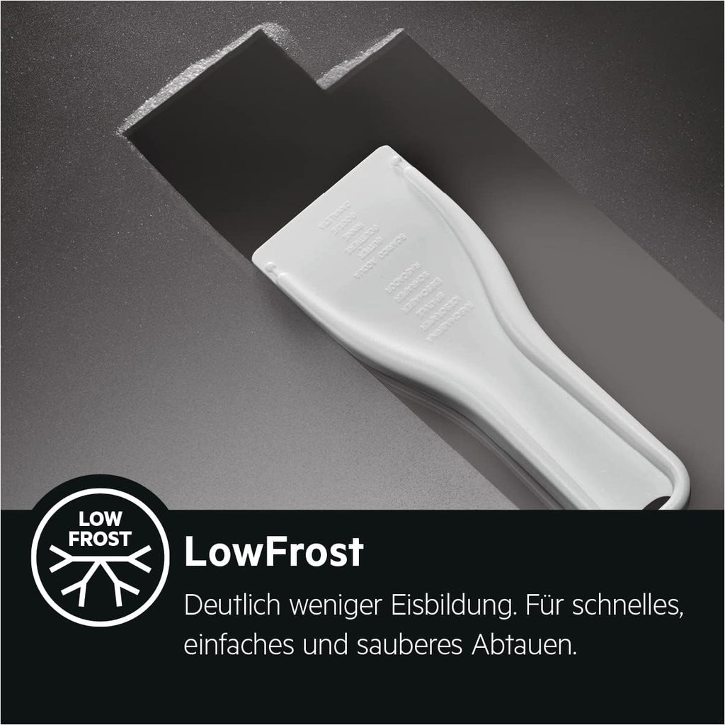 AEG RDB424E1AW Freistehender Doppeltür - Kühlautomat/Serie 5000 mit ColdSense / 1434 mm/Gefrierteil oben / 206 L/LowFrost – weniger Eisbildung/Farbe: Weiß/E