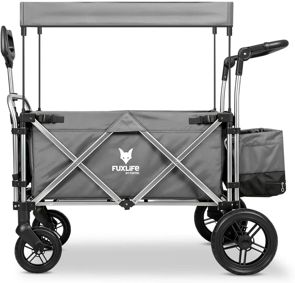 FUXTEC FX-CTL900 Premium Grey, Original Folding Trolley for Children, Ideal Garden, Beach or City, Push or Pull, Load up to 75 kg.