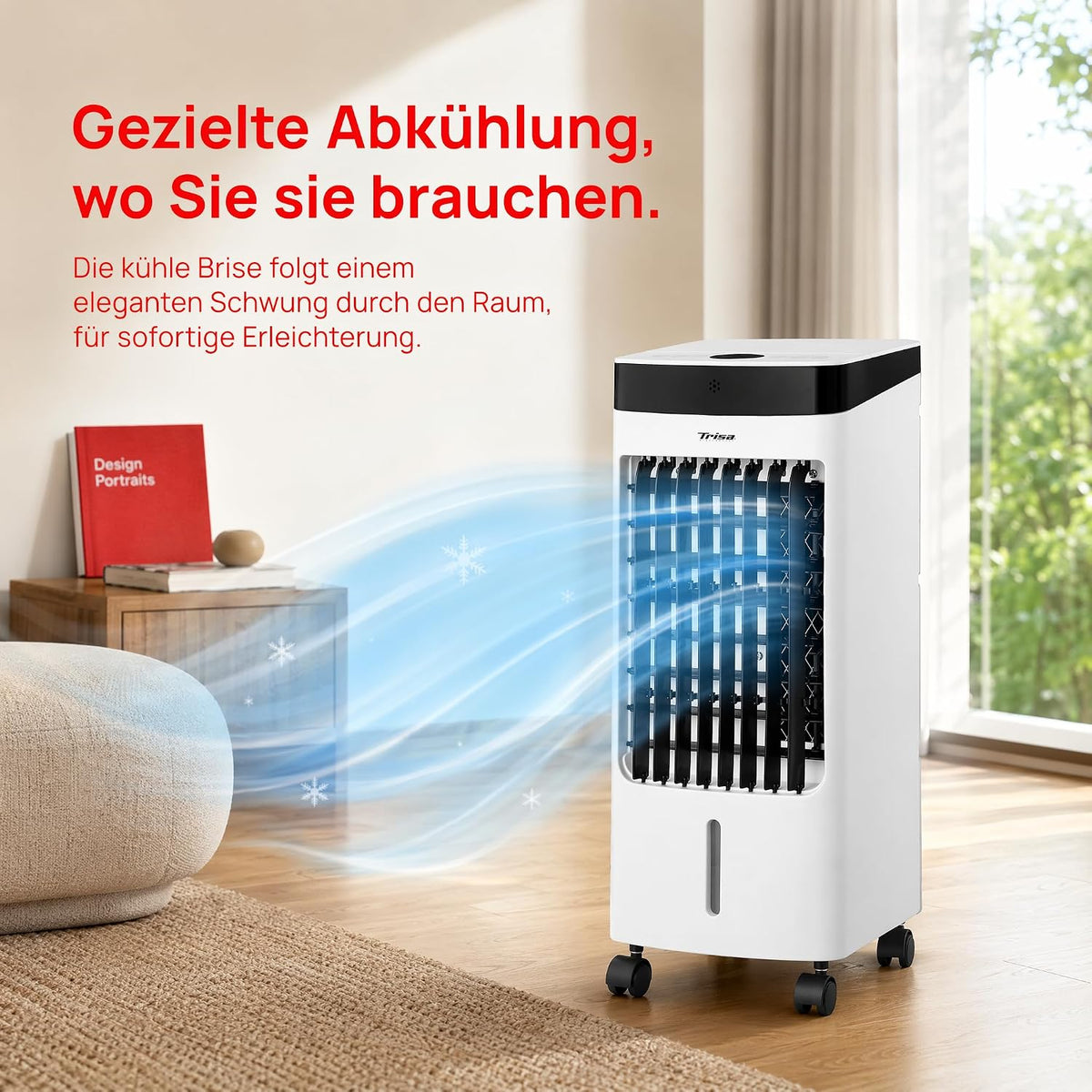 Trisa Hydro Chill X80 Plus Turmventilator mit Wasserkühlung | 4L