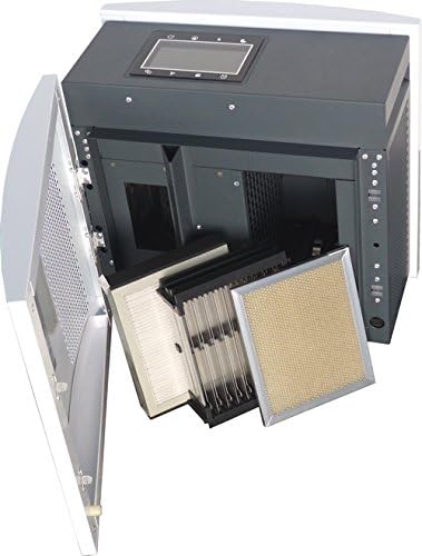 Aktobis Luftreiniger WDH-H3, 150 m³/h, 4-fach Filtersystem mit Ionisator & Luftsensor, Metallgehäuse, Touch-Panel und LCD-Display - für Wohnräume, Schlafzimmer & Büro