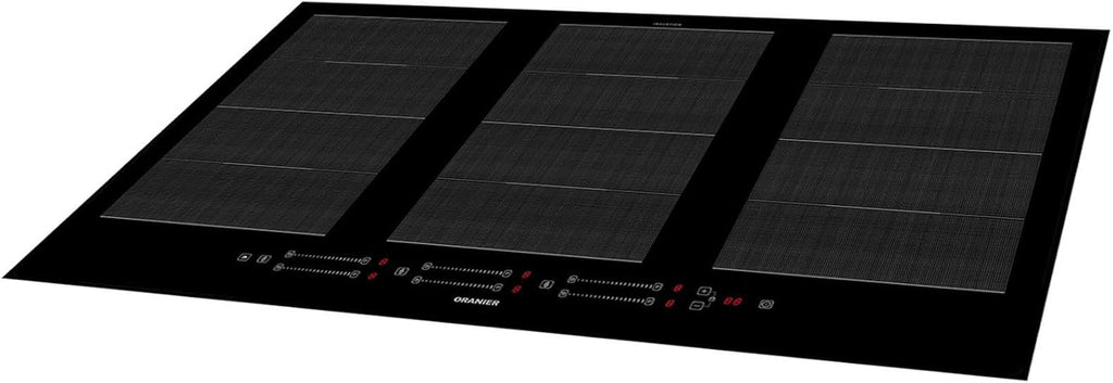 Oranier Induktionskochfeld 90 cm autark FLI690 - Flächeninduktion mit 6 Kochzonen, Brückenschaltung für 3 große Zonen, Multi-Slider Bedienung, 9 Leistungsstufen, Booster, Topferkennung & Timer