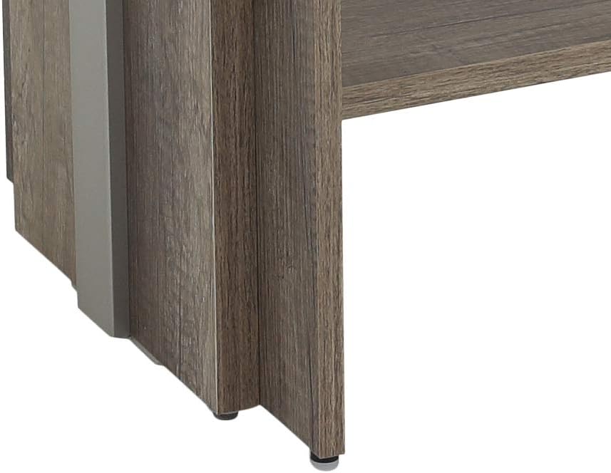 Hela Tische, Couchtisch Wohnzimmertisch Jerome, Holzwerkstoff melaminbeschichtet, Wildeiche, ausziehbar 110-177cm, höhenverstellbar mit Lift 53-69cm
