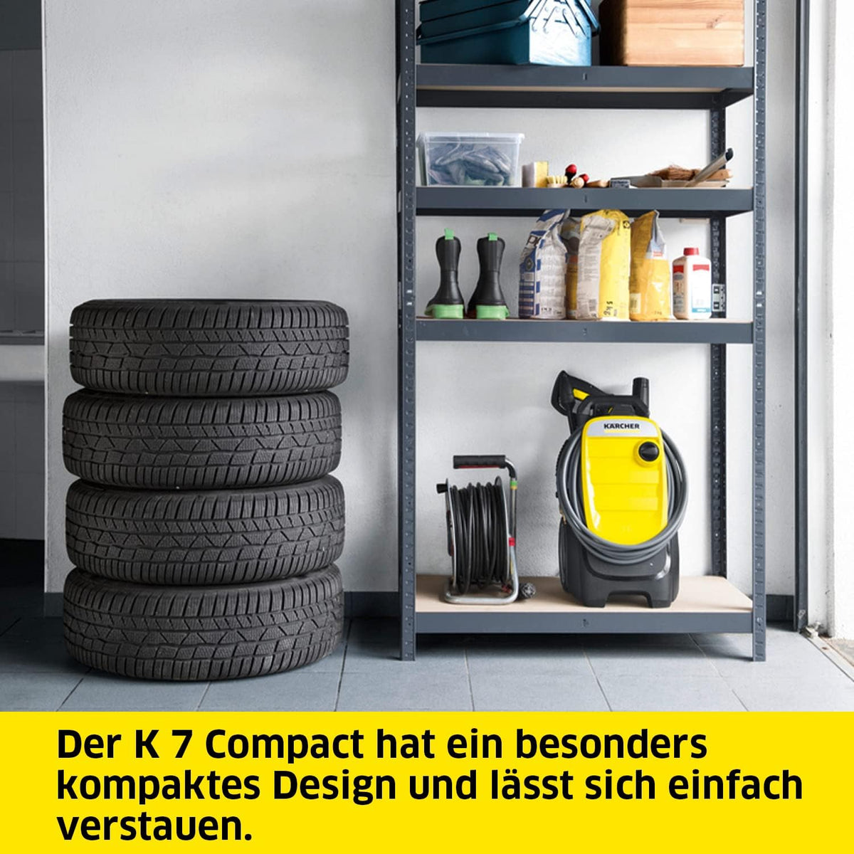 Krcher Hochdruckreiniger K 7 Premium Power Home, Druck: 180 bar, Durchfluss: 600 l/h, Flchenleistung: 60 m/h, Leistung: 3.000 W, Schlauchtrommel, mit Pistole, Dreckfrser, Strahlrohr
