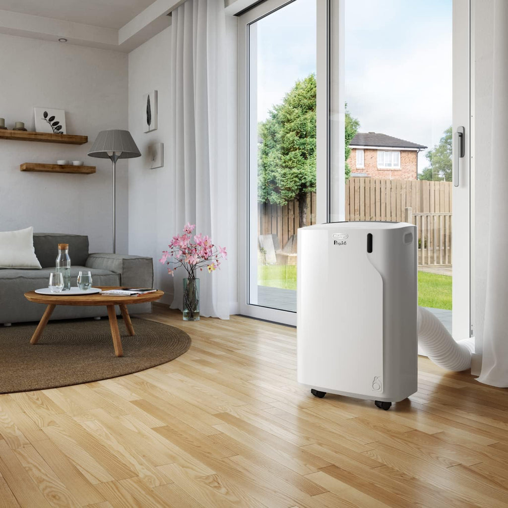 De'Longhi Pinguino - 3-in-1 Mobiles Klimagerät, für Räume bis 27 m², mit Luftentfeuchter & Ventilator, 9400 BTU, Leiser Betrieb, Fernbedienung, 24h-Timer, Energieeffizienzklasse A (PACEM82)