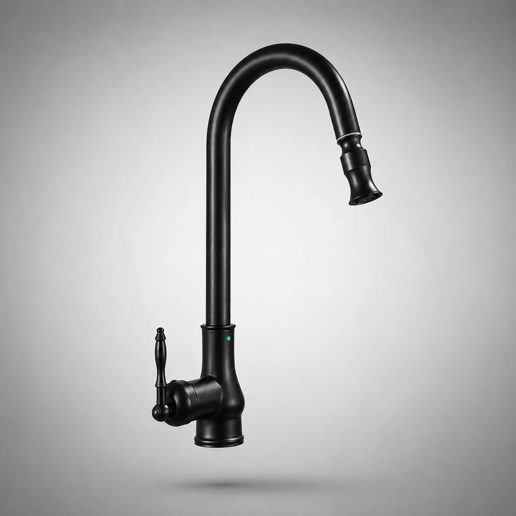 Küchenarmatur mit Ausziehbrause | Messingwelle