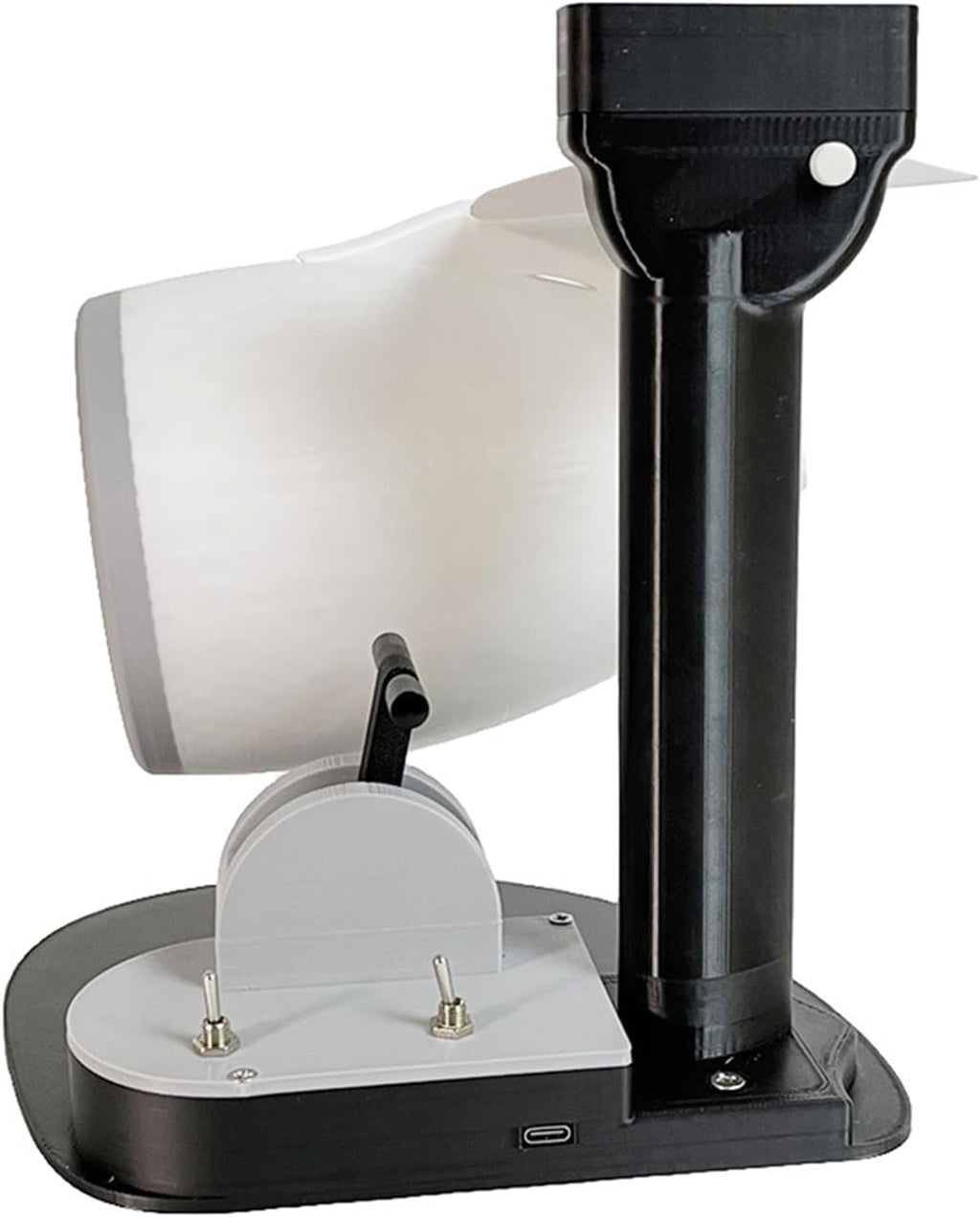 Tischventilator Mit Led-licht, 2-in-1-turbofan-ventilator Für Den Persönlichen Gebrauch, Tragbarer Luftzirkulator Für Schlafzimmer, Homeoffice, Reisen Und Schreibtisch White