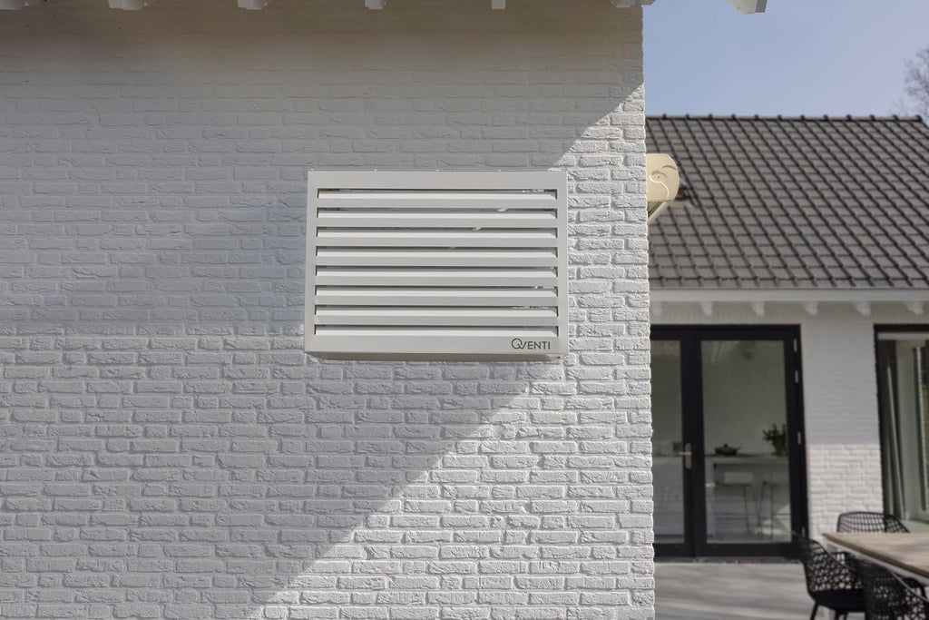 Qventi Abdeckung für Klimaanlage - Anthrazit/Grau - Aluminium - Schutzgitter - Verkleidung - Einfache Montage - Größe S - Außenmaße (LxBxH): 100 x 50 x 75 cm