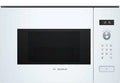 Bosch BFL524MW0 Serie 6 Einbau-Mikrowelle, 38 x 60 cm, 800 W, Drehteller 25,5 cm, Türanschlag Links, AutoPilot 7 7 Automatikprogramme, Reinigungsunterstützung, LED-Touchdisplay, Weiß