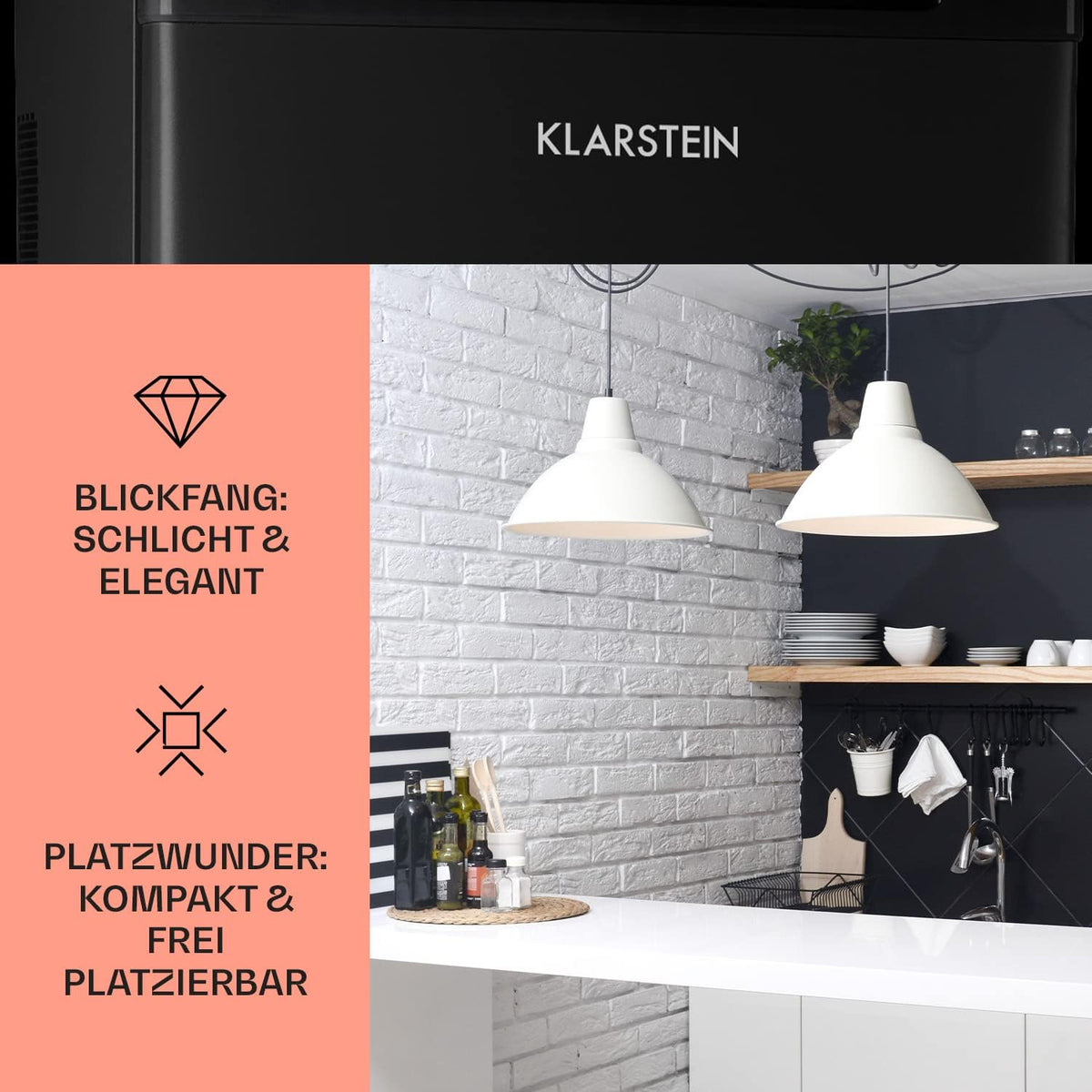 Klarstein Mini Kühlschrank für Zimmer, 30L Mini-Kühlschrank für Getränke, Snacks & Kosmetik, Kleine Minibar, Kühlschrank Klein & Leise, Kleiner Skincare Kühlschrank für Zimmer & Büro 5-15°C