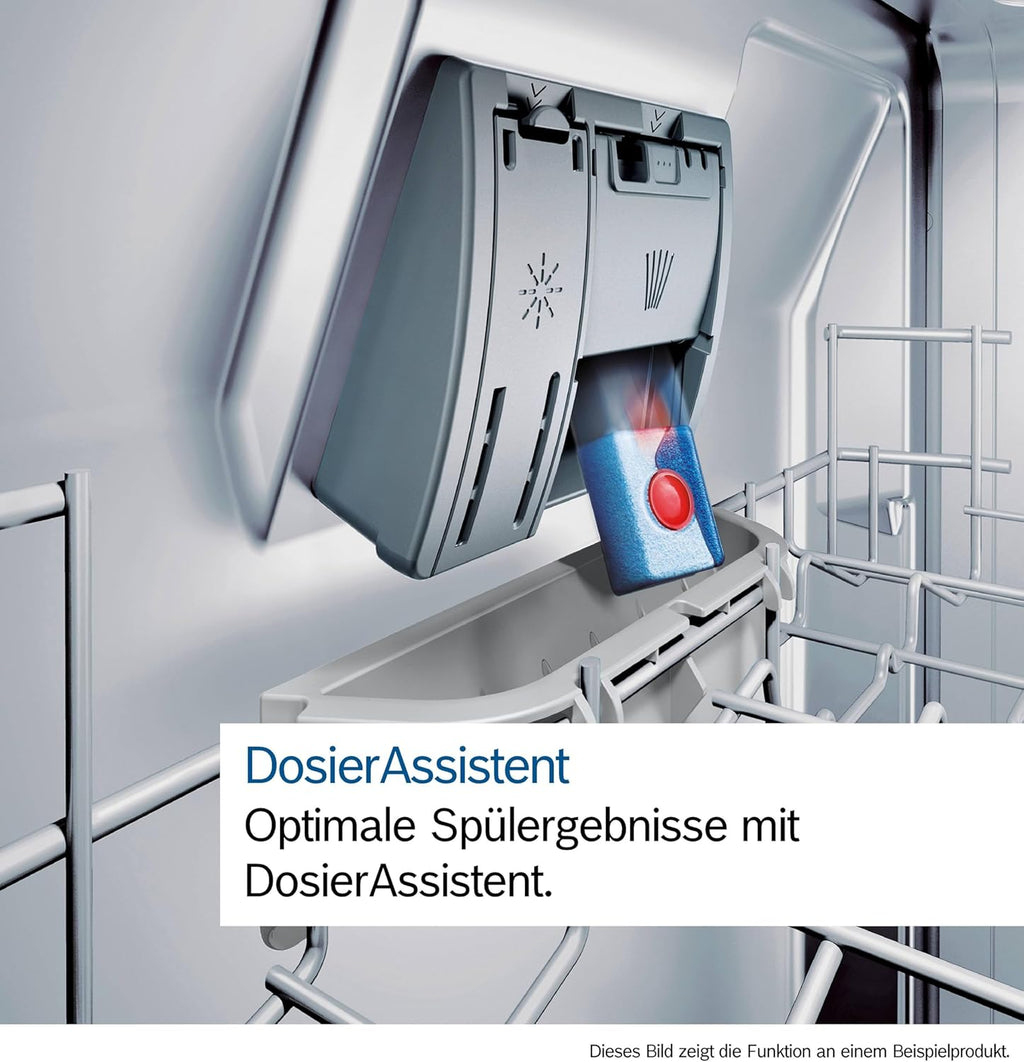 SPV2HMX42E, Serie 2, Smarter Geschirrspüler Vollintegriert, 45 cm breit, Besteckschublade, extra Trocknung auf Knopfdruck, höhenverstellbarer Oberkorb, leiser und effizienter Motor, mit aquaStop