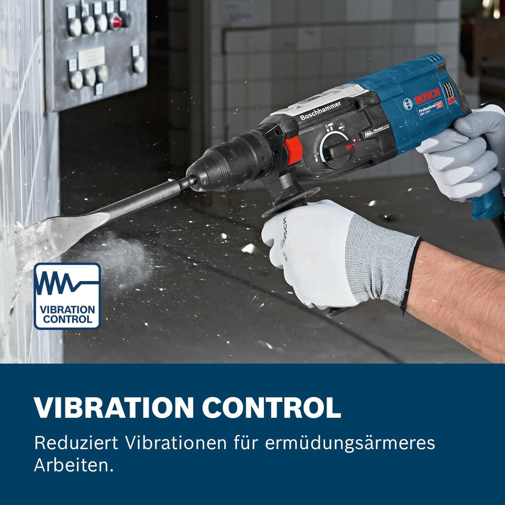 Bosch Professional Bohrhammer GBH 2-28 F (Leistung 880 Watt, Bohr-Ø Beton max: 28 mm, inkl. 6tlg. Bohr-Meißel-Set, SDS-plus,) - Amazon Exclusive, Battery Powered
