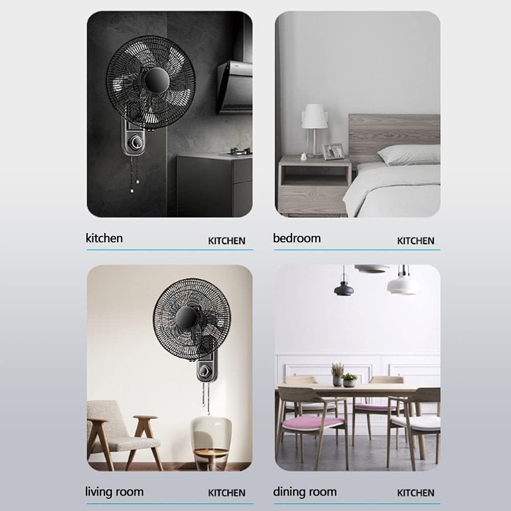 Wandventilator, 45 cm (18 Zoll) Wandventilator, Elektrischer Wandventilator, D-Bi-Fan, DREI Geschwindigkeitsstufen, Beweglicher Weitwinkelkopf, Leistungsstarker Motor