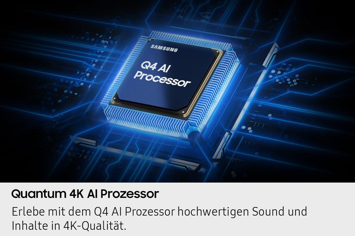 QLED Q8F 4K 75 Zoll (189 cm) UHD Fernseher, Q4 AI Prozessor, Quantum Dot für Reale Farben, AirSlim Design, 4K Upscaling, Gaming Hub, Kostenlose Inhalte, AI Smart TV
