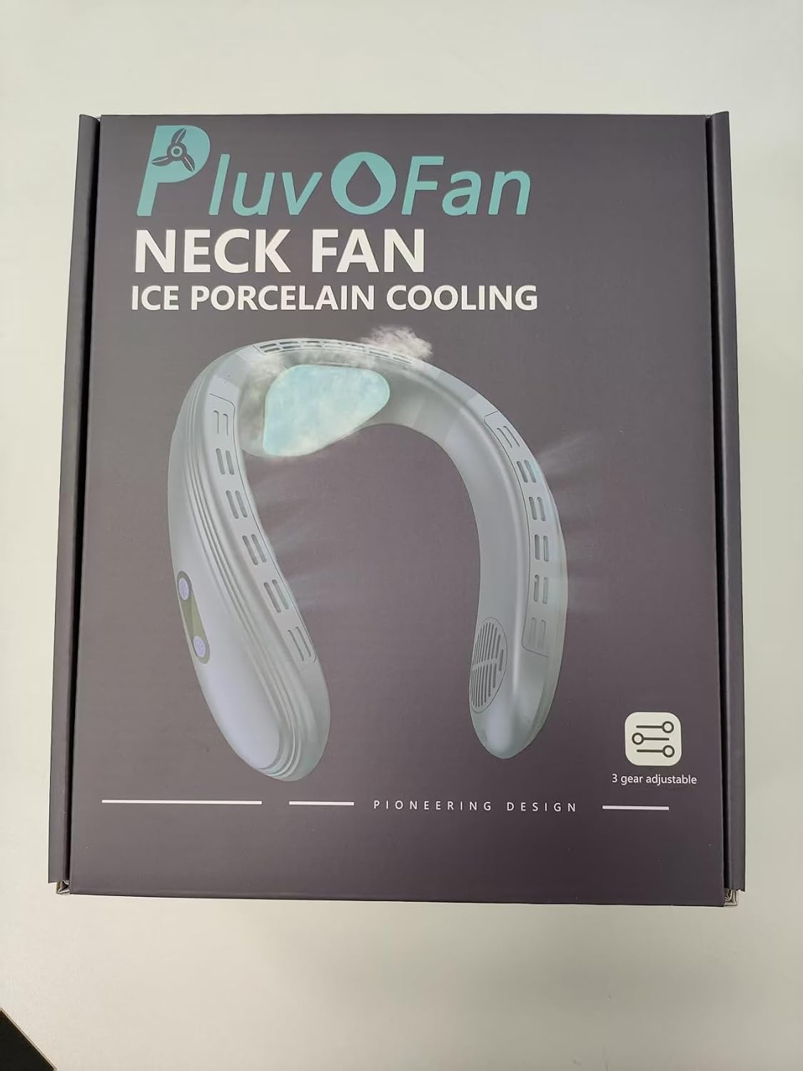 Nackenventilator, windig, 6000 mAh, mit Kühlplatte, blattlos, tragbar, leise, wiederaufladbar, Camping-Essentials für Damen und Herren, Outdoor-Aktivitäten, Gartenarbeit, Spaziergänge mit dem