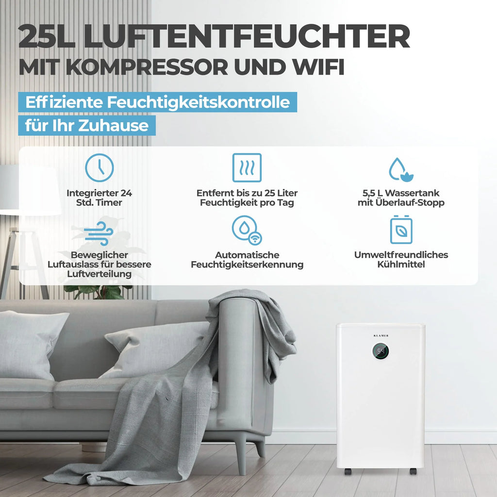 Luftentfeuchter 20/25L Wifi