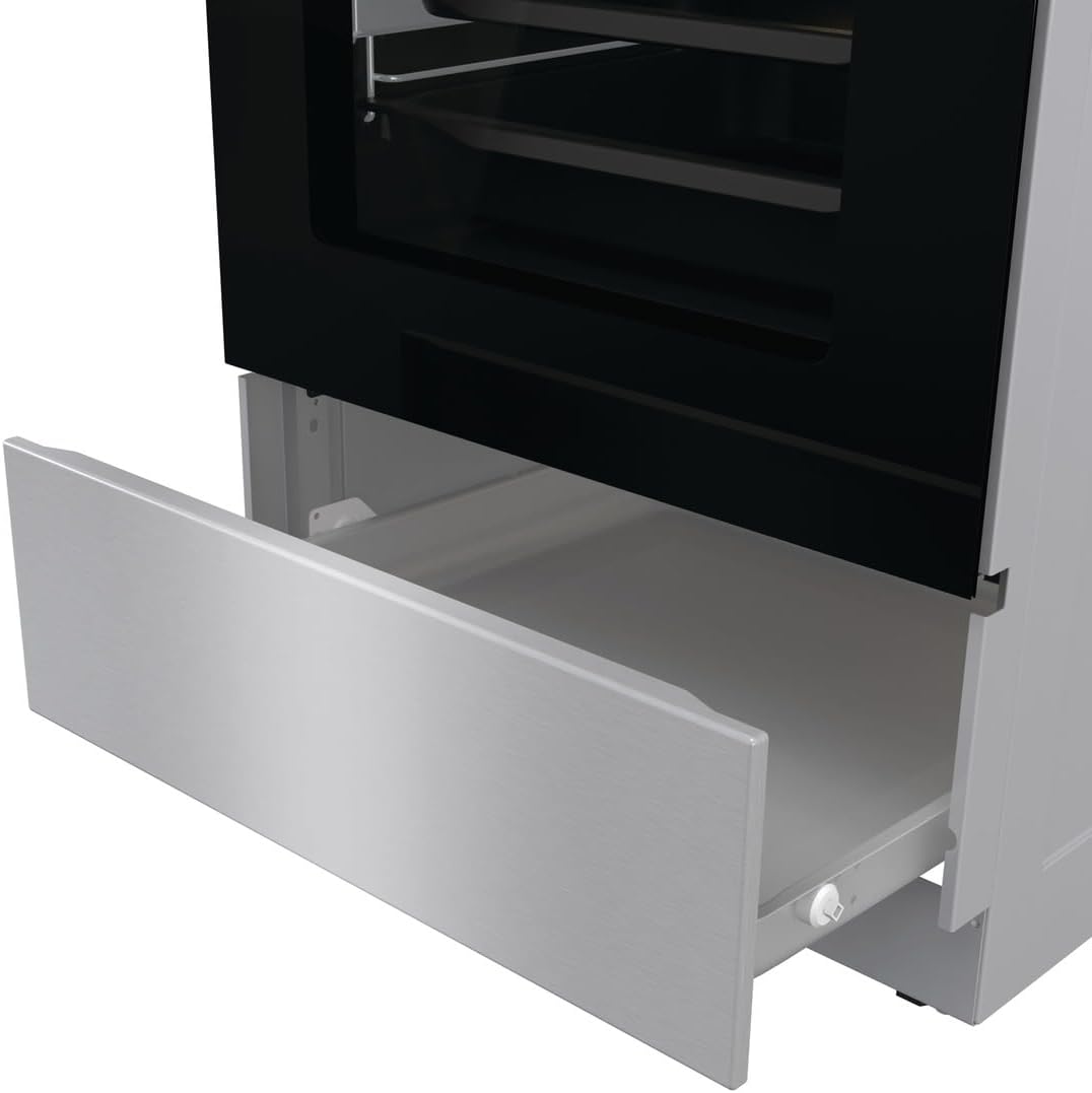 Gorenje GEIT5C61XPG Elektro-Standherd mit Induktion /50cm Breite /70 Liter/Pizza Funktion/FrozenBake/AirFry/MultiAir Technologie/HomeMade Backofenform/AquaClean/FastPreheat/Bigspace/Edelstahl