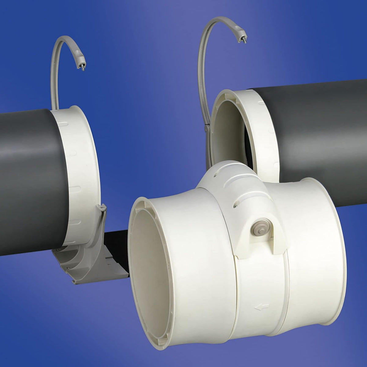 Cata | Helicocentrifugal-Extruder | Modell Duct IN-LINE 160/560 | Hochleistungs-Abluftventilator mit niedrigem Geräuschpegel | Ventilator mit 2 Geschwindigkeitsstufen | Energieeffizienzklasse B
