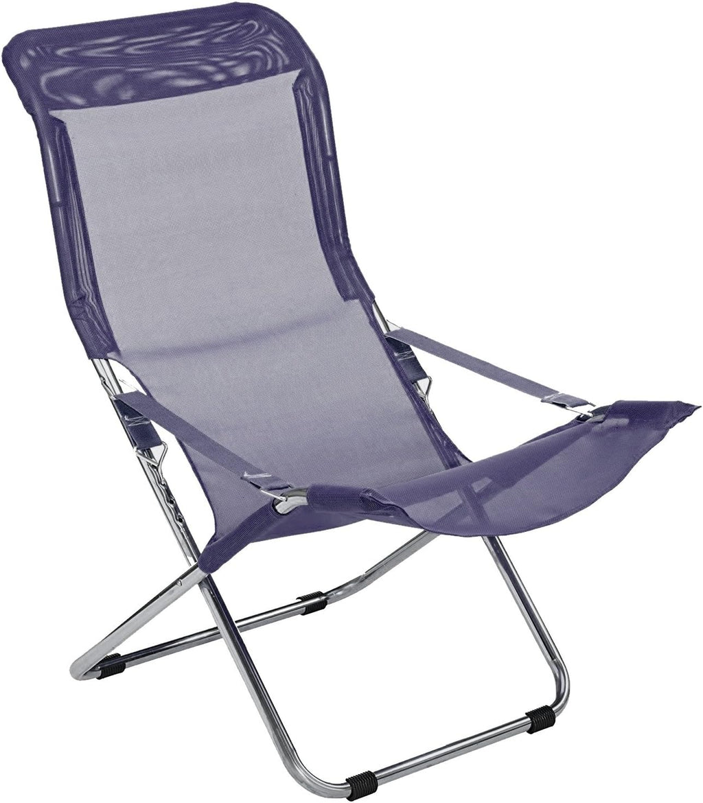 Fiam sonnenliege Fiesta Aluminium Rahmen und Textil Cod. 027TX BK dunkelblau Ossidiana