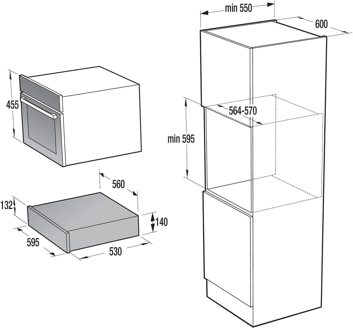 Gorenje WD1410BG Wärmeschublade Schwarz