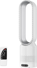 Rotorloser Ventilator mit Fernbedienung,2in1 Turmventilator sehr Leise & Luftreiniger mit HEPA, 8 Geschwindigkeiten,90° Oszillation,Timer,Luftkühler, mobiles Klimagerät,für Schlafzimmer Büro (Weiß)