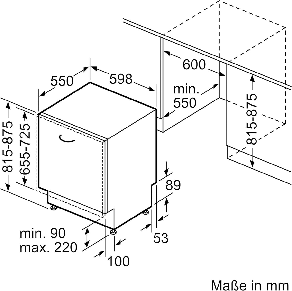 Siemens SN65ZX07CE, Stiftung Warentest Testsieger , iQ500 Smarter Geschirrspüler Vollintegriert, 60 cm breit, Besteckschublade, Made in Germany, Zeolith Trocknung, extra leise, varioSpeed Programm