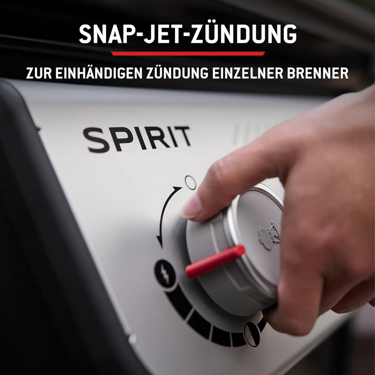 Weber Spirit E-210 Gasgrill, 2 Brenner, 51 x 46 cm Grillfläche, Warmhalterost, Deckelthermometer, 2 Räder - Schwarz/Silber (1500833)