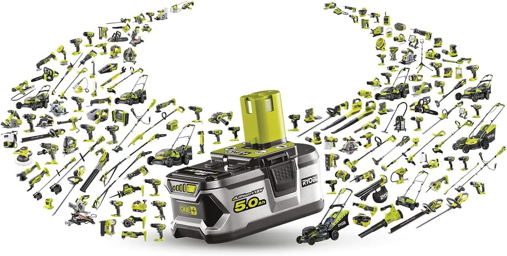 Bundle aus 18 V ONE+ Akku-Kettensäge RY18CS20A-125 + 18 V ONE+ Akku-Heckenschere RY18HT50A-0