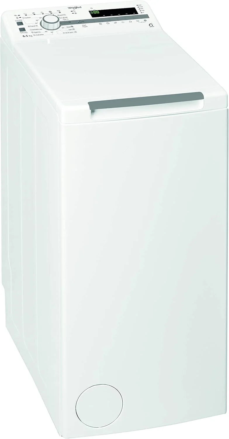 Whirlpool - Lavadora carga superior 6.5 kg TDLR 65230SS EU/N blanco, 1200 rpm, tecnología 6th sense y freshcare, motor universal, eficiencia NEL D