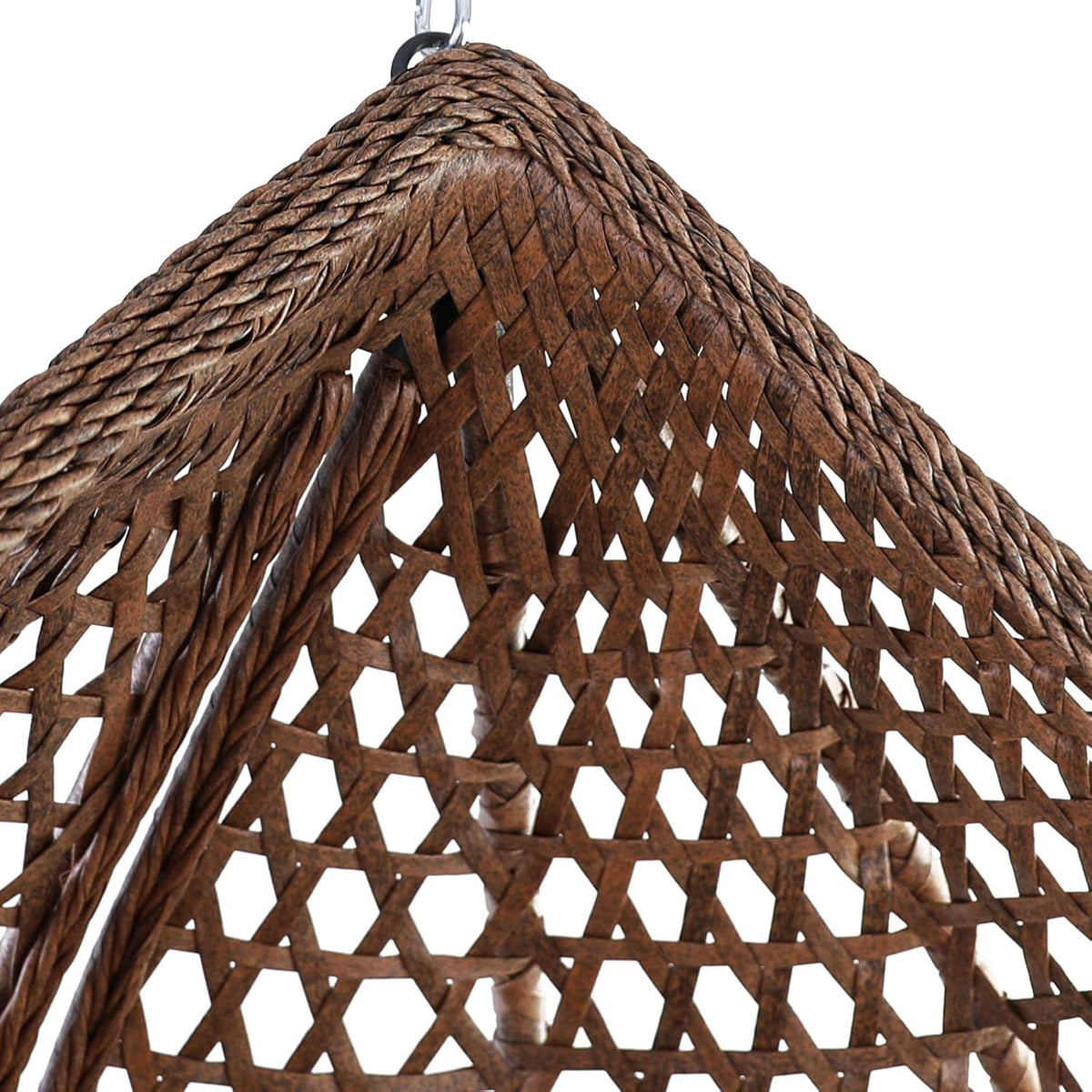Luxus Hängesessel Style XXL Korb Gestell Braun mit Relaxkissen Braun