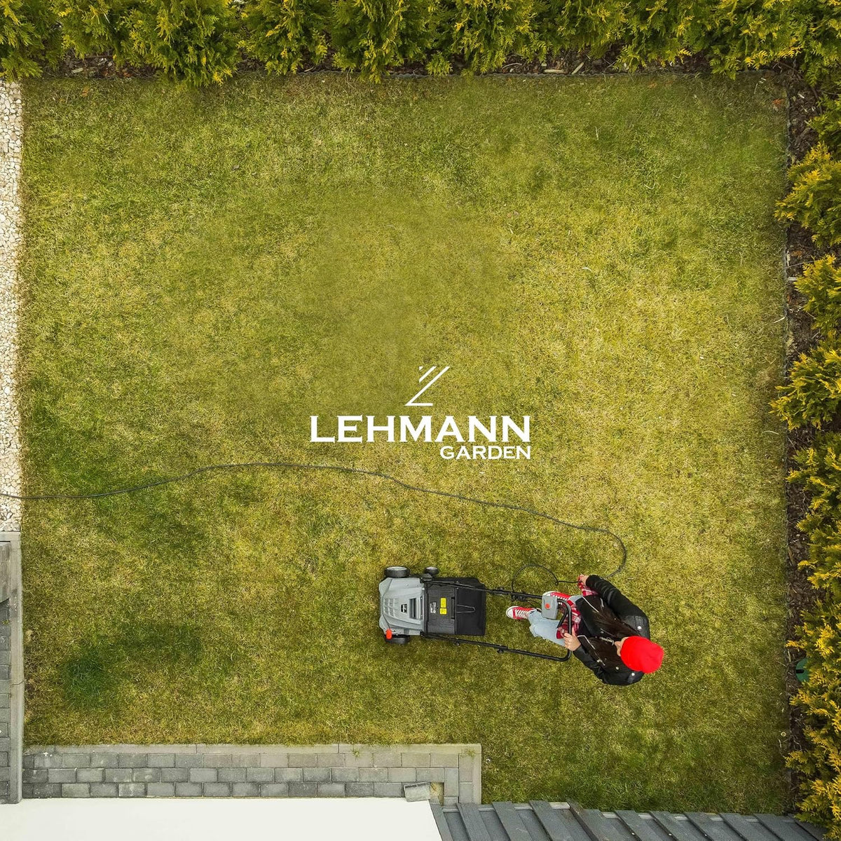 LEHMANN Elektro-Vertikutierer & Rasenlüfter 2-in-1, 1500 W, Arbeitsbreite 32 cm, 4-stufige Arbeitstiefeneinstellung, Rasenvertikutierer mit 30 L Fangkorb, kugelgelagerte Messer- & Lüfterwalze, Grau
